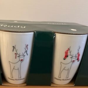 Set of 4 Christmas "Rudy" Porcelain mugs - BIA Cordon Bleu